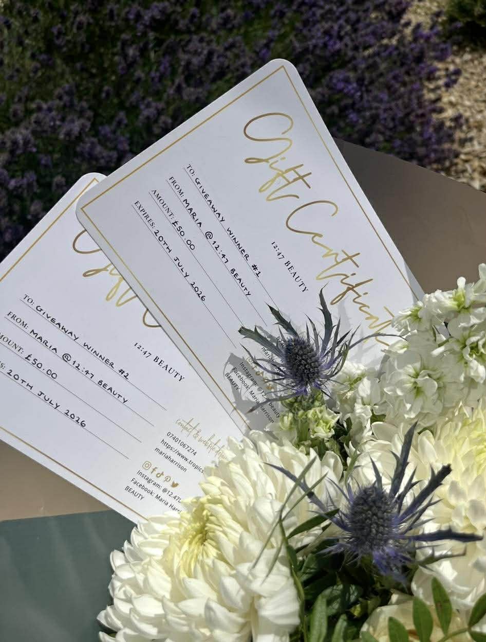 12:47 Beauty gift vouchers